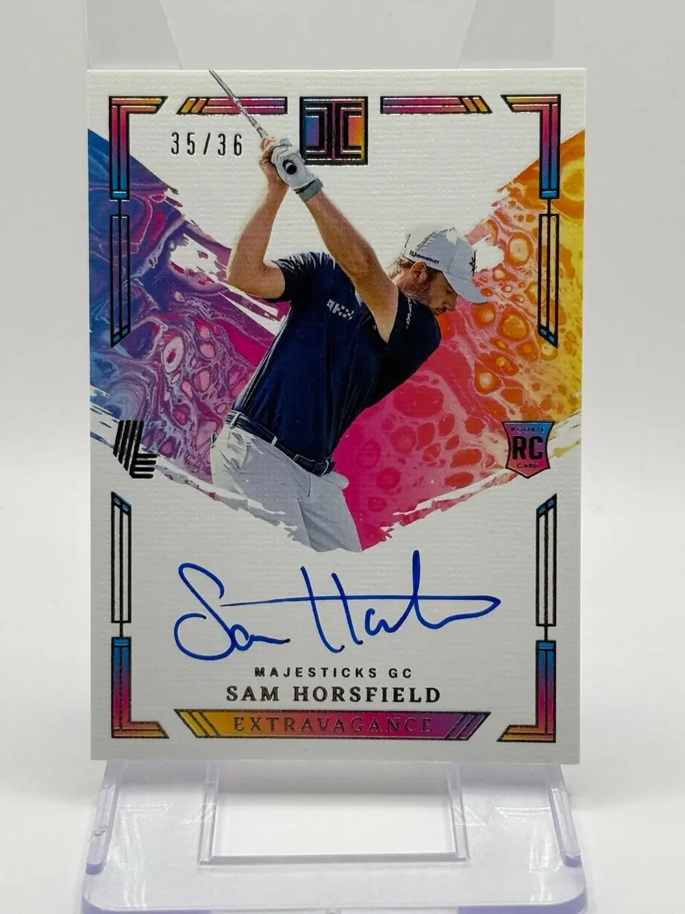 2024-25 Impeccable LIV Golf Sam Horsfield Rookie Extravagance Silver Auto 35/36